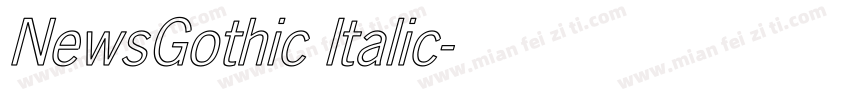 NewsGothic Italic字体转换